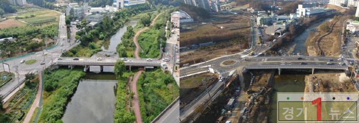 용인, 새 수포교 공사전후 전경.jpg